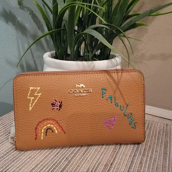 Coach Diary Embroidery Rowan Satchel and matching wallet bundle - Picture 9 of 16